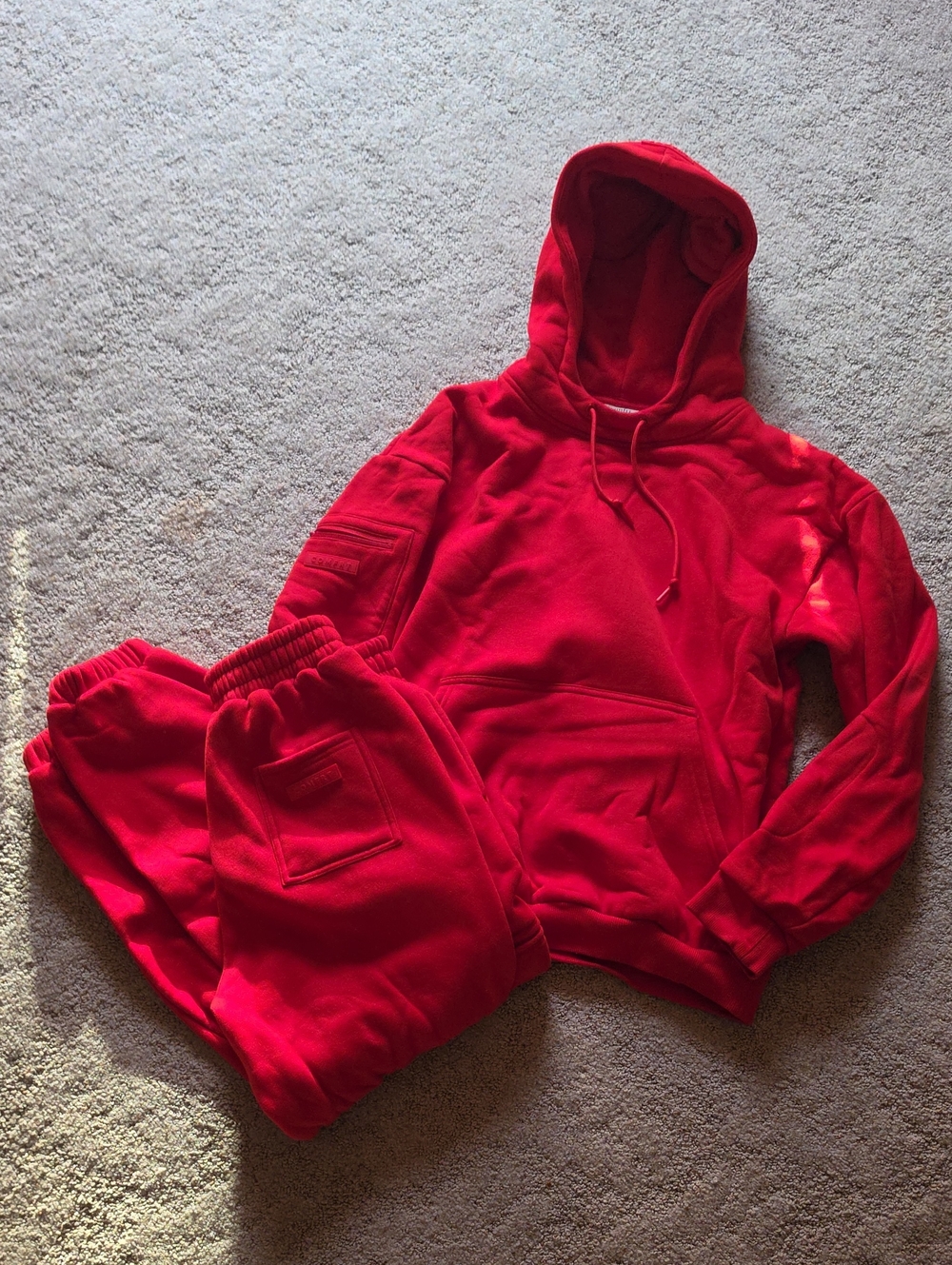 Comfrt - Red Hoodie & Sweatpants Set